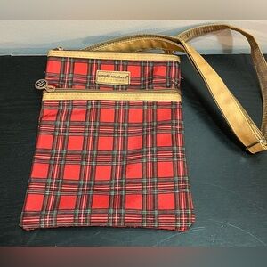 Simply Southern‎ Red Plaid Crossbody Bag